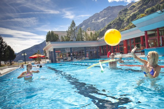Le centre thermal Leukerbad Therme.